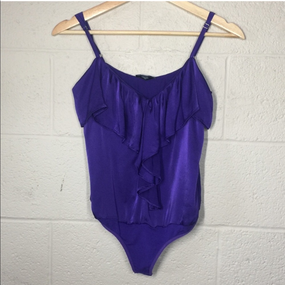 Bebe Silk Waterfall Bodysuit